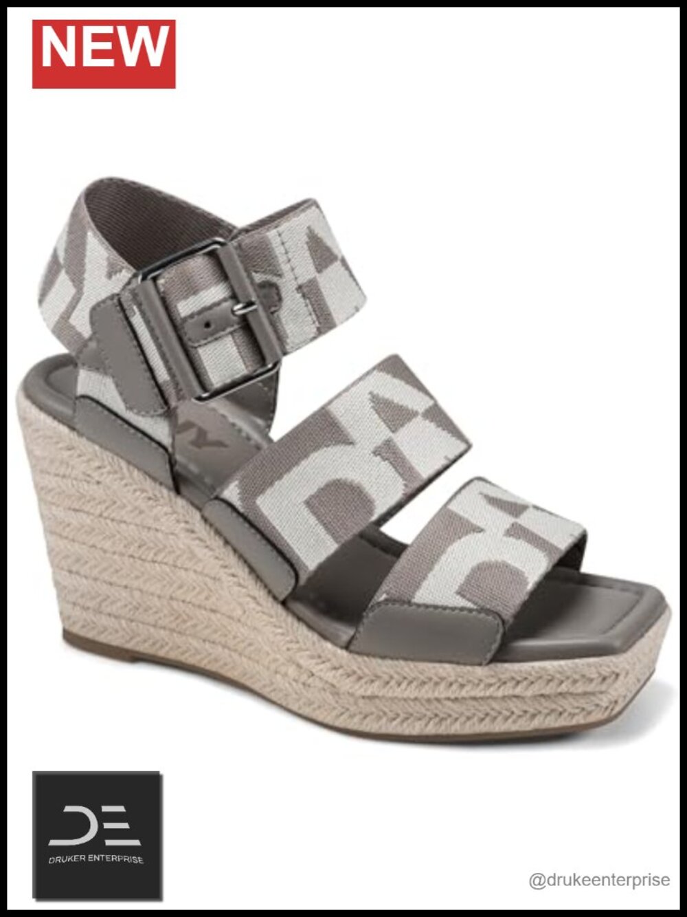 DKNY Caylee Espadrille Wedge Sandal Ankle Strap